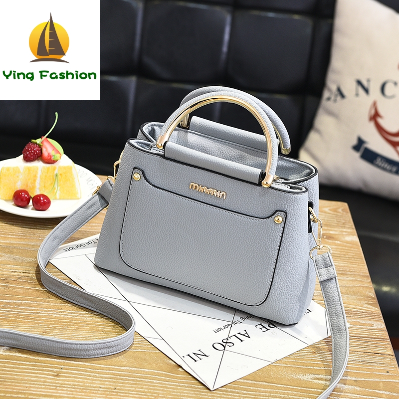 YING FASHION High Quality PU Leather Zipper Handbag Women Famouse Popular with Store Gift HB8628
