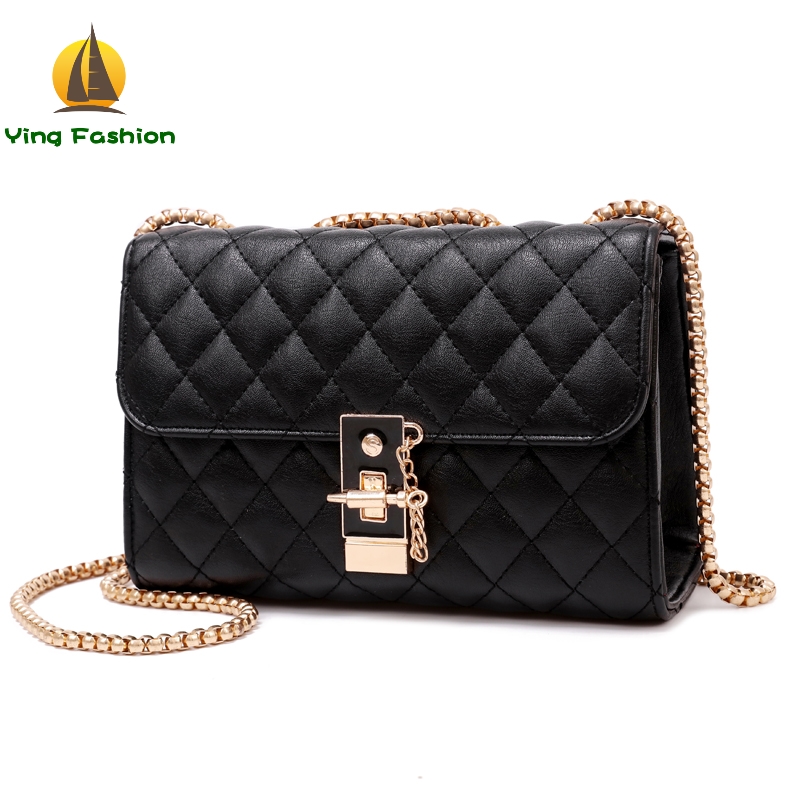 YING FASHION Bags Famous Women Bags with Lock Make Stuff Secure Chain Handbags Women HB8444