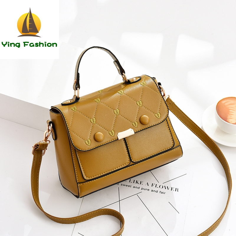 YING FASHION Brand Luxury Handbag Women Shoulder Bags PU Leather Ladies Handbags HB8402