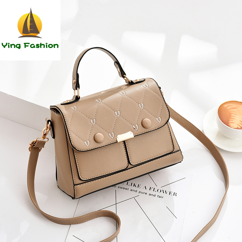 YING FASHION Brand Luxury Handbag Women Shoulder Bags PU Leather Ladies Handbags HB8402