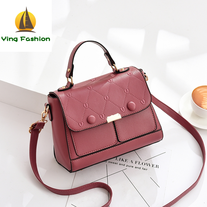 YING FASHION Brand Luxury Handbag Women Shoulder Bags PU Leather Ladies Handbags HB8402