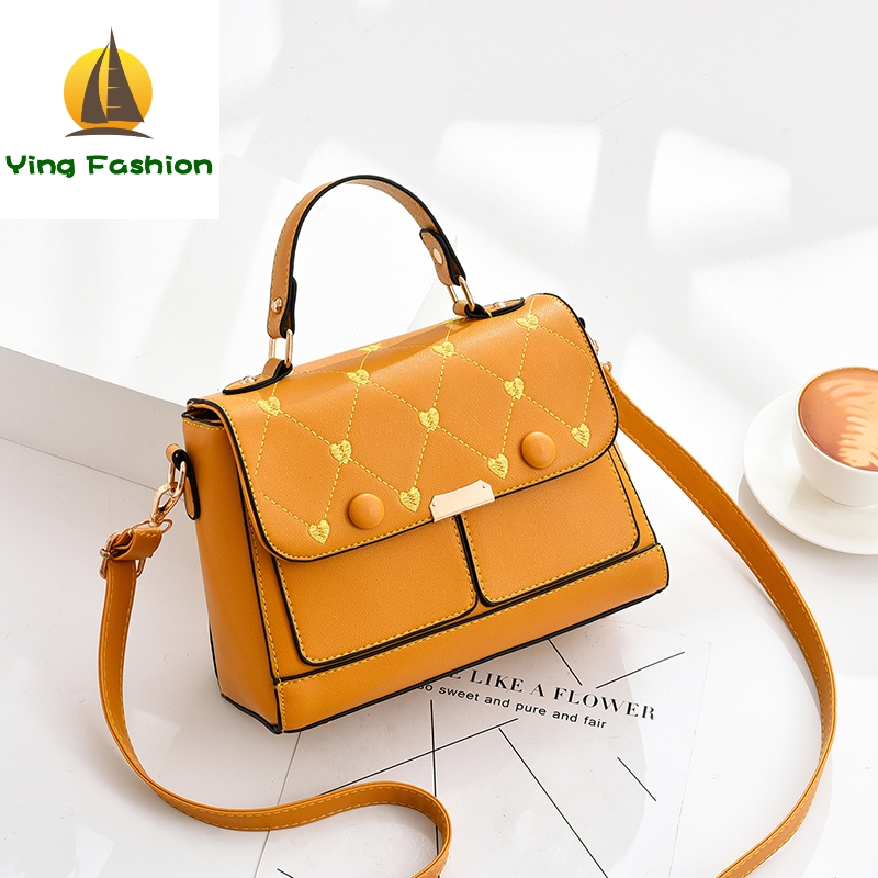 YING FASHION Brand Luxury Handbag Women Shoulder Bags PU Leather Ladies Handbags HB8402