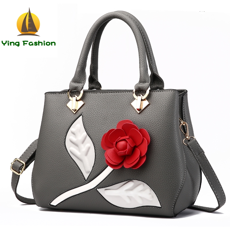 YING FASHION New Female Sweet Ladi Stereotypes Handbags Women Slung Shoulder Bag Flower Bag HB8643