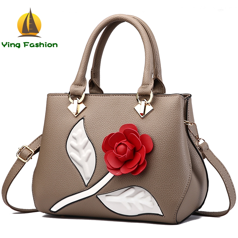 YING FASHION New Female Sweet Ladi Stereotypes Handbags Women Slung Shoulder Bag Flower Bag HB8643