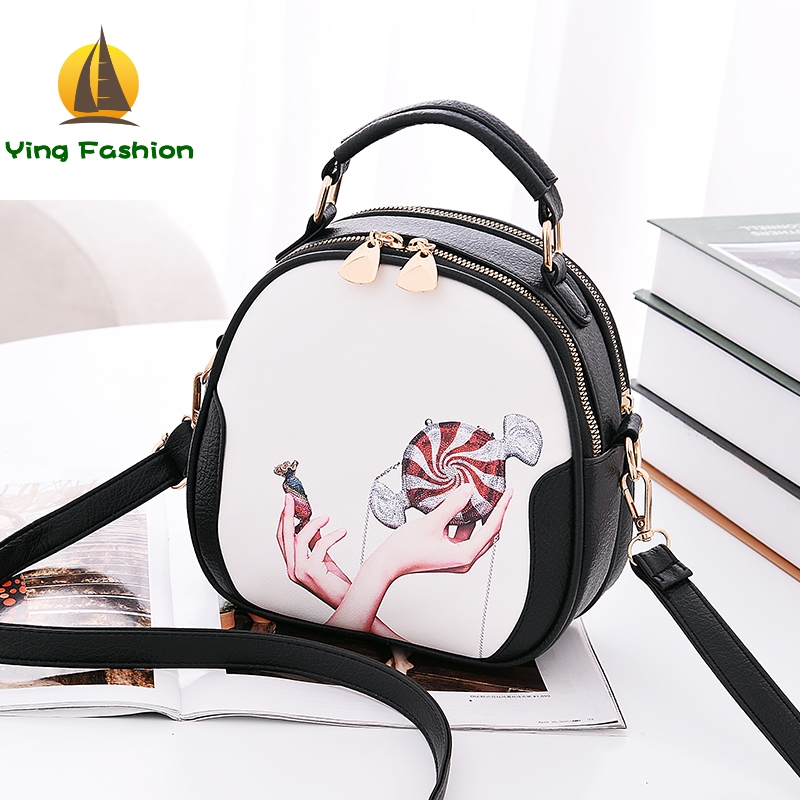 YING FASHION 1PC Set Small Cute Shoulder Bags PU Leather Handbags for Girls Women HB8901