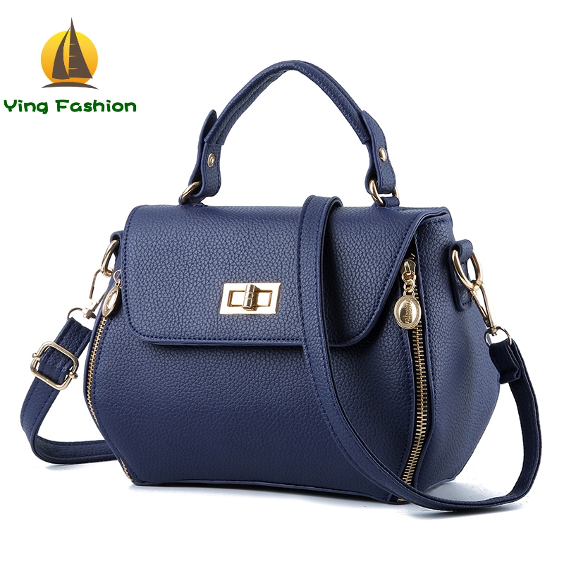 YING FASHION Female Bags 1PC Set Concise Classic Sweet Lady Tote Bag Solid Color Handbags HB8926