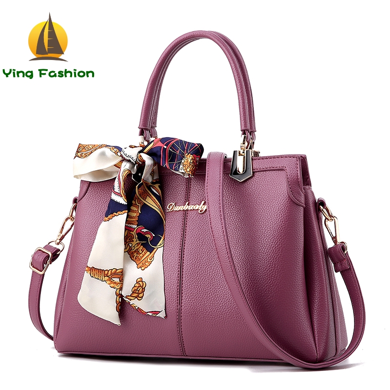 YING FASHION 1PC/ Set Leather Women Handbags Top-Handle Shoulder Bags Ladi HB8650