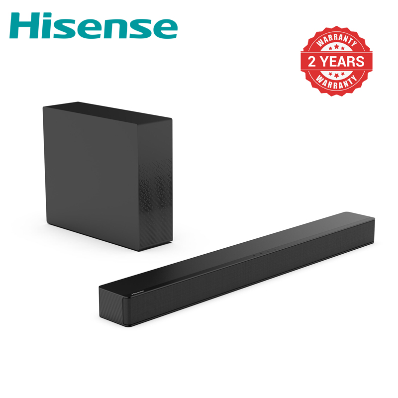 Hisense 2.1CH SOUNDBAR WITH WIRELESS SUBWOOFER HS2100 Woofer Bluetooth Speaker Remote