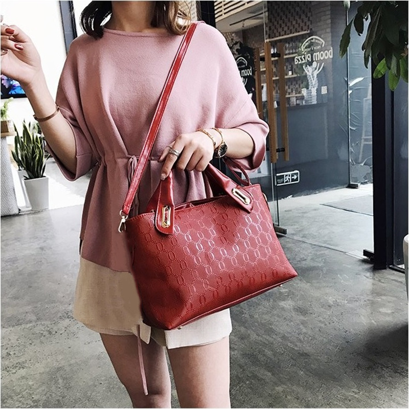 4PCS/Set Women Bags Handbags For Ladies Bags Shoulder Bag Lady Purse Wallet Clutch On Sale