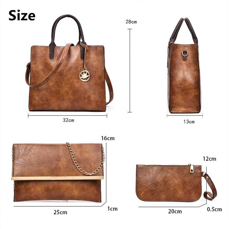 Bags Handbags For Women Bags Ladies Bags 3 Sets/PCS Tote Bags Clutch Shoulder Bags Large On Sale