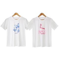 Tshirts Women T-shirts Shirts tshirts Women Clothes Tops 2 PCS/Sets Lady Wear 2 in 1 Summer On Sale New Arrival White M