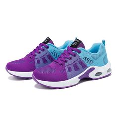 Shoes Women Shoes Sneakers Women Athletic Running Shoes Sport Shoes Air Cushion Running Shoes Breathable Non-Slip Fitness Leisure Sneakers Purple 38