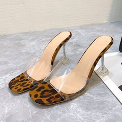 Ladies Shoes Women Shoes Sandals Heels High-heeled Shoes Slippers Flip Flops Leopard Print  Female Shoes On Sale Leopard print 41