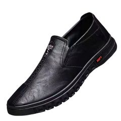 Shoes Men Shoes Men Loafers Slip-Ons Casual shoes Business shoes PU Shoes Black 42