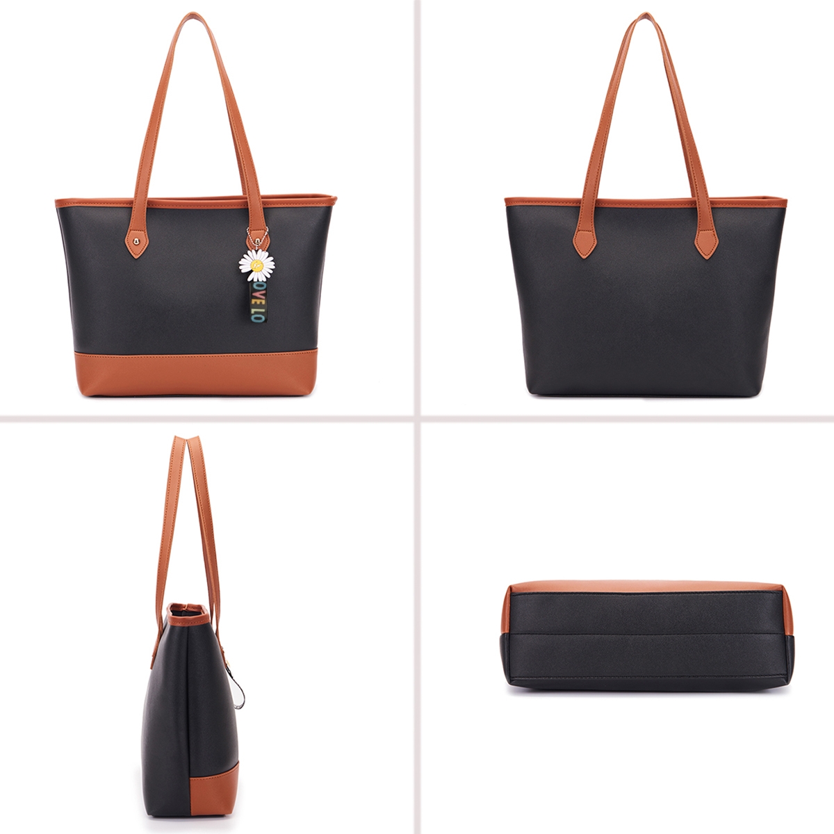 4Pcs/Sets Women Bags Handbag For Lady Tote Bags Retro Elegant Large Capacity Shoulder Bag Big Discount