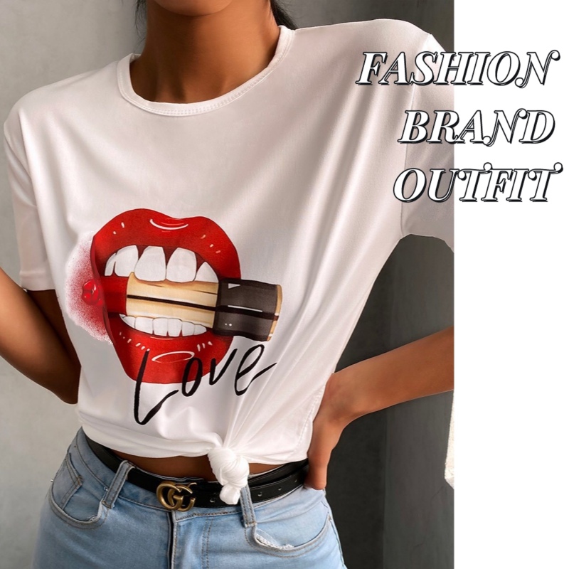 2 PCS Tshirts Women T-shirts 2 in 1 tshirts Women Tops Ladies Tees Sets Clothes Shirts Lady Wear On Sale New Arrival