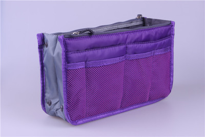 Organizer Insert Bag Nylon Travel Insert Handbag Purse Large Capacity Makeup Bathroom Cosmetic Bag