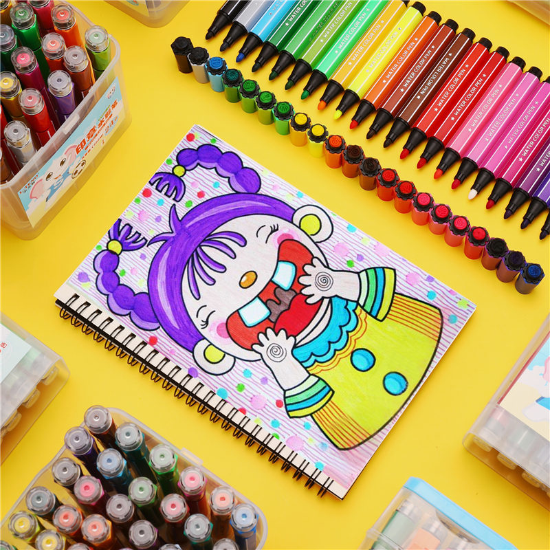 12/18/24/36 Colors Marker Pens Watercolor Seal Brush Pen Drawing Art Supplies Stationery Kids Gifts