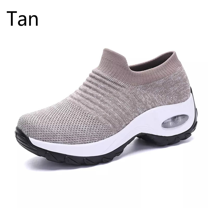MINIQ Women Sport Running Shoes Air Cushion Breathable Soft Athletics Jogging Sport Slip-on Sneakers