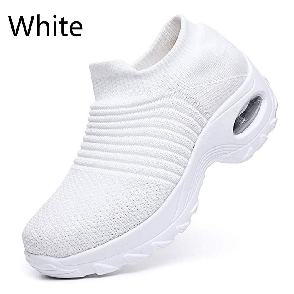 MINIQ Women Sport Running Shoes Air Cushion Breathable Soft Athletics Jogging Sport Slip-on Sneakers