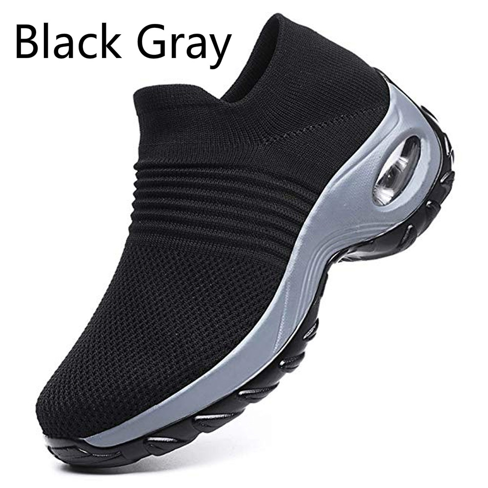 MINIQ Women Sport Running Shoes Air Cushion Breathable Soft Athletics Jogging Sport Slip-on Sneakers