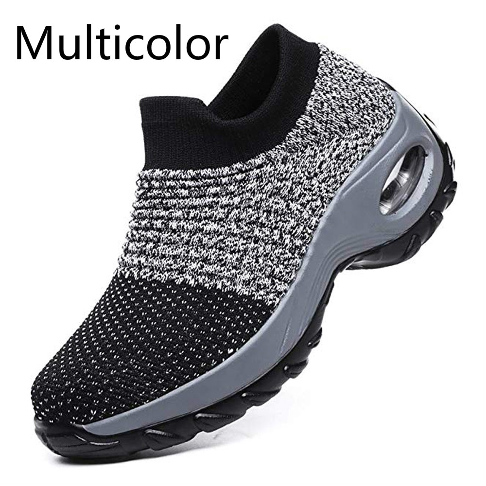 MINIQ Women Sport Running Shoes Air Cushion Breathable Soft Athletics Jogging Sport Slip-on Sneakers