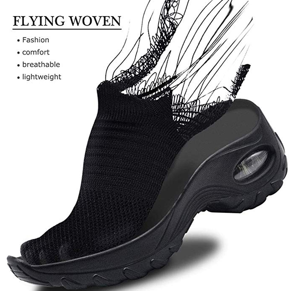 MINIQ Women Sport Running Shoes Air Cushion Breathable Soft Athletics Jogging Sport Slip-on Sneakers