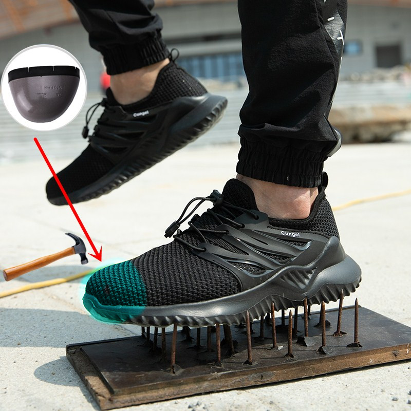 Men Fashion Labor Insurance Shoes Safety Work Sneakers Men Anti-smashing Stab-resistant Shoes