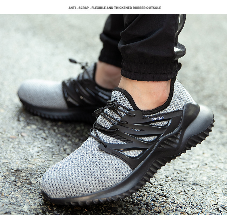 Men Fashion Labor Insurance Shoes Safety Work Sneakers Men Anti-smashing Stab-resistant Shoes