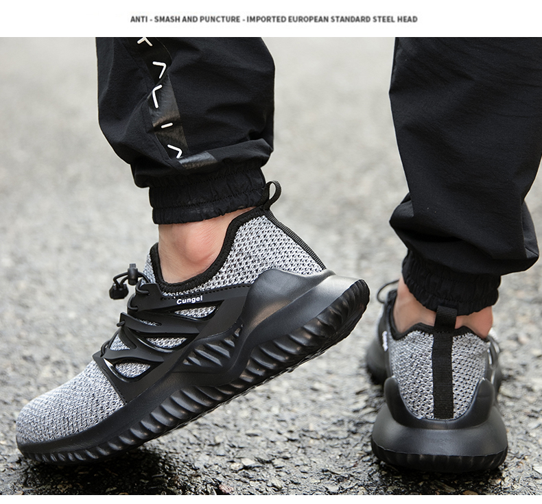 Men Fashion Labor Insurance Shoes Safety Work Sneakers Men Anti-smashing Stab-resistant Shoes
