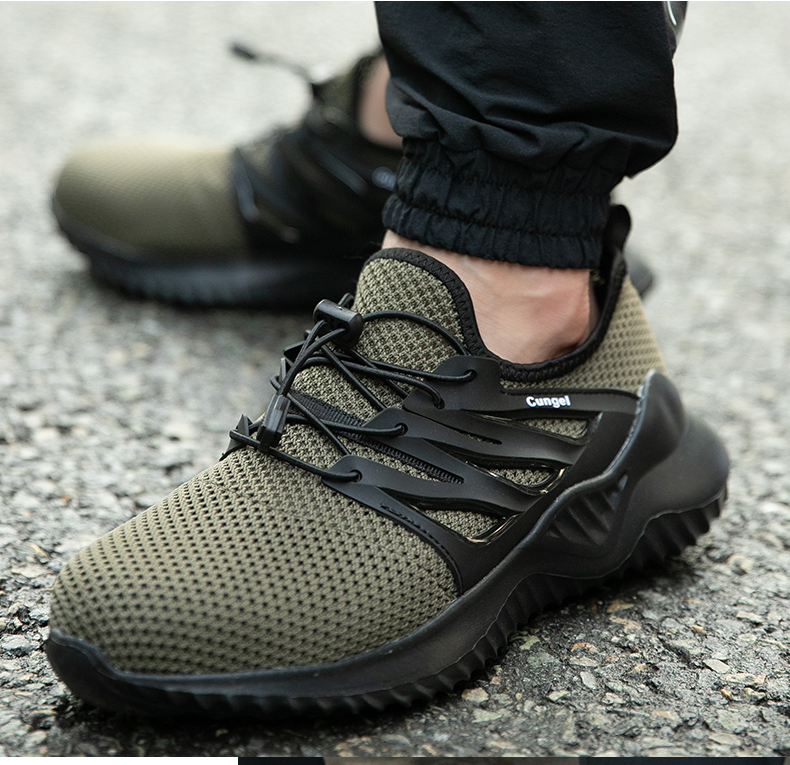 Men Fashion Labor Insurance Shoes Safety Work Sneakers Men Anti-smashing Stab-resistant Shoes