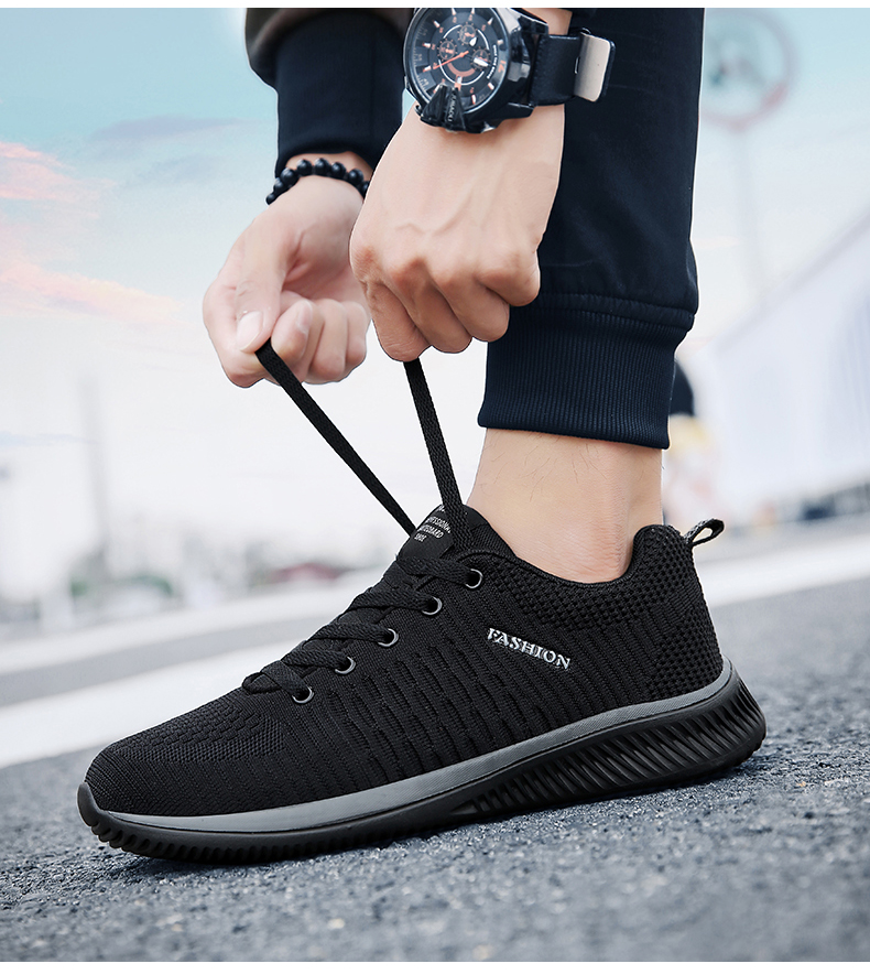 Men Fashion Casual Shoes Lace Up Sneaker Lightweight Running Shoes Plus Size