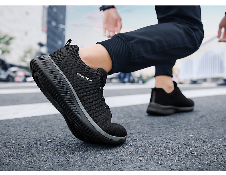 Men Fashion Casual Shoes Lace Up Sneaker Lightweight Running Shoes Plus Size