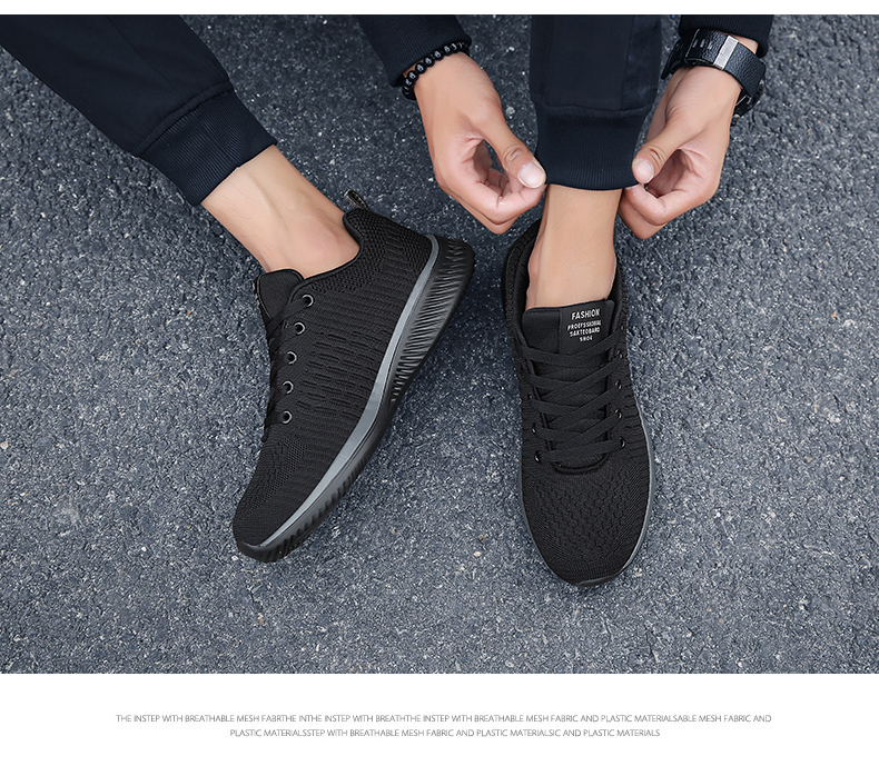 Men Fashion Casual Shoes Lace Up Sneaker Lightweight Running Shoes Plus Size