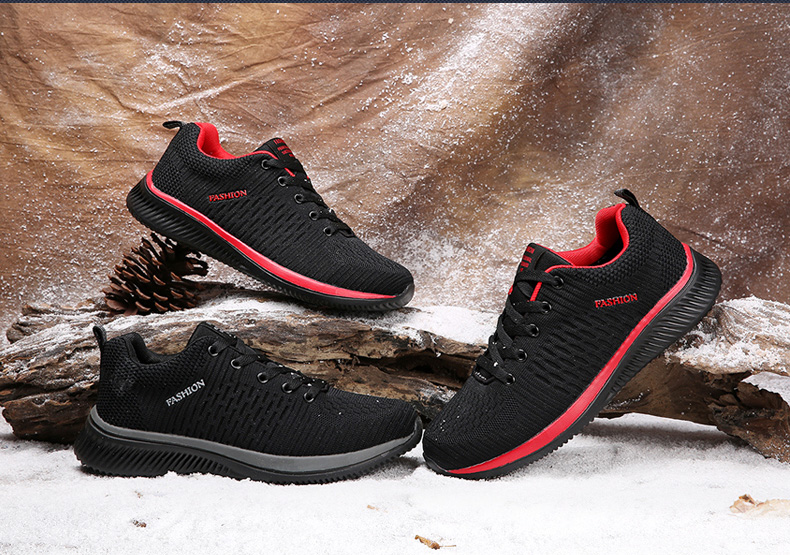 Men Fashion Casual Shoes Lace Up Sneaker Lightweight Running Shoes Plus Size