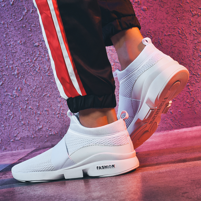 MINIQ Fashion Lightweight Men Women Sneakers Flyknit Sport Outdoor Shoes Slip On Trainner Shoes