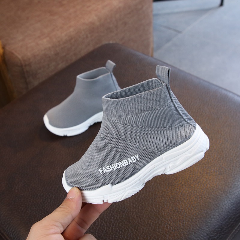Kids Fashion Slip On Sneakers Toddle Girl Boy Outdoor Casual Sport Shoes Socks Boots Ankle Boots
