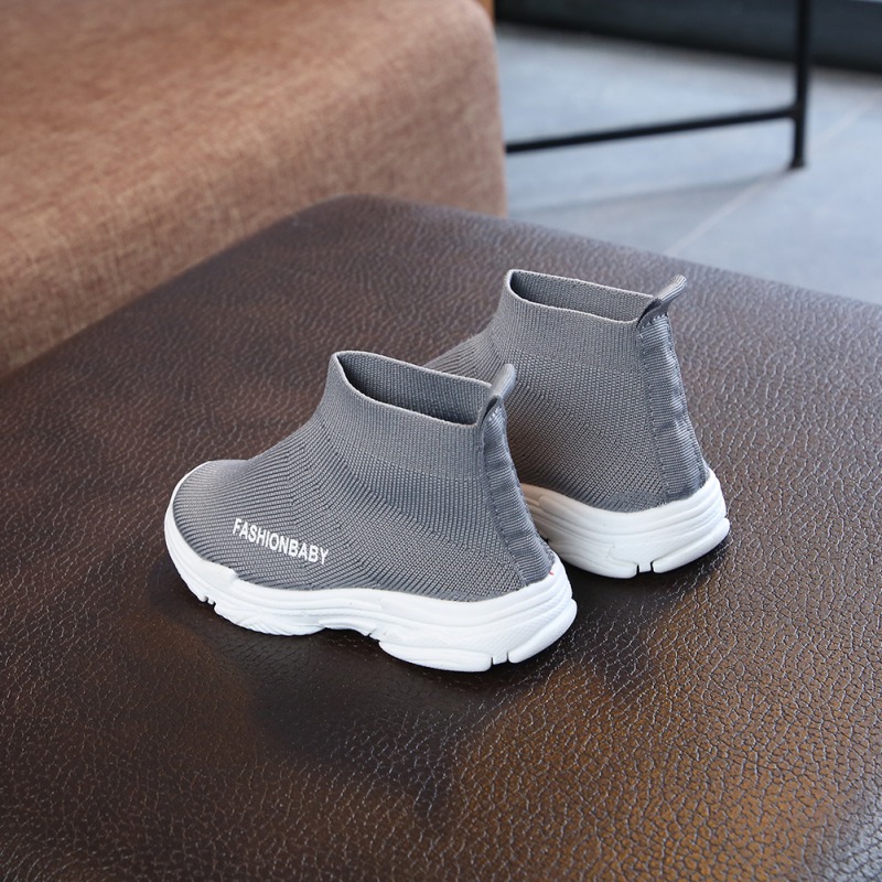 Kids Fashion Slip On Sneakers Toddle Girl Boy Outdoor Casual Sport Shoes Socks Boots Ankle Boots