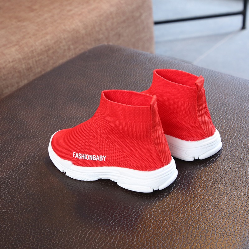 Kids Fashion Slip On Sneakers Toddle Girl Boy Outdoor Casual Sport Shoes Socks Boots Ankle Boots