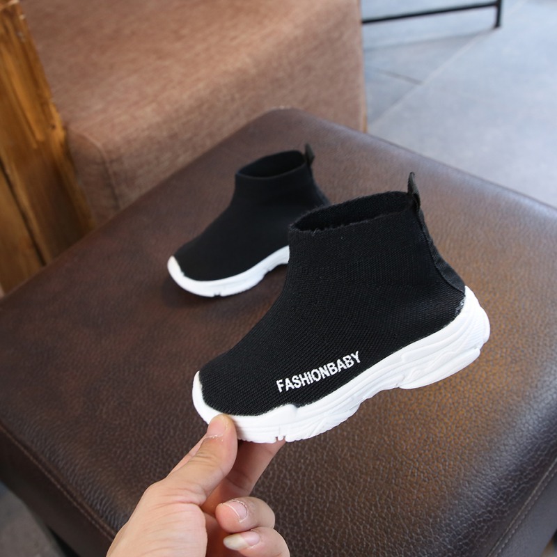 Kids Fashion Slip On Sneakers Toddle Girl Boy Outdoor Casual Sport Shoes Socks Boots Ankle Boots