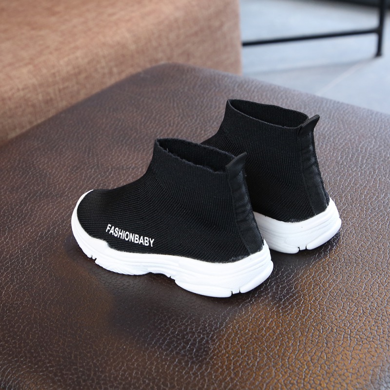 Kids Fashion Slip On Sneakers Toddle Girl Boy Outdoor Casual Sport Shoes Socks Boots Ankle Boots