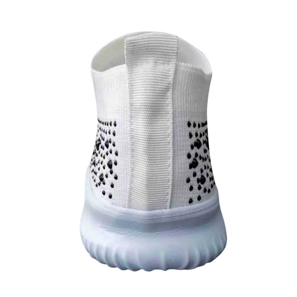 Women&apos;s Crystal Fashion Sneakers Ladies Ankle Slip On Sport Shoes Flat Loafers Casual Sock Shoes