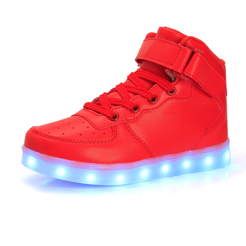 10 Colors USB Charging Led Luminous Glowing Sneakers Children Shoes Light Up Kids Girls Boys Boots