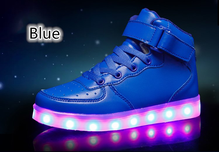 10 Colors USB Charging Led Luminous Glowing Sneakers Children Shoes Light Up Kids Girls Boys Boots