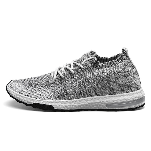 MINIQ Men Fashion Beathable Sport Shoes Air Mesh Outdoor Sneakers Slip on Light Weight Sock Shoes