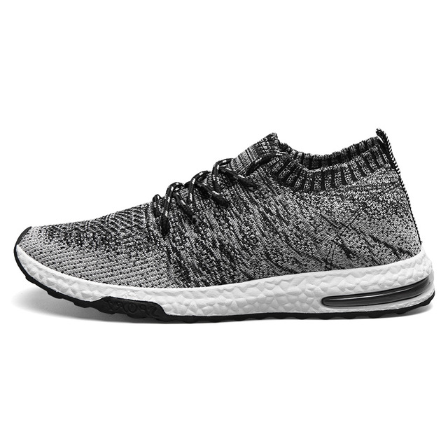 MINIQ Men Fashion Beathable Sport Shoes Air Mesh Outdoor Sneakers Slip on Light Weight Sock Shoes