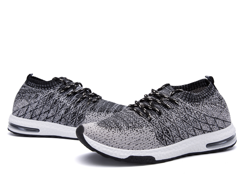 MINIQ Men Fashion Beathable Sport Shoes Air Mesh Outdoor Sneakers Slip on Light Weight Sock Shoes