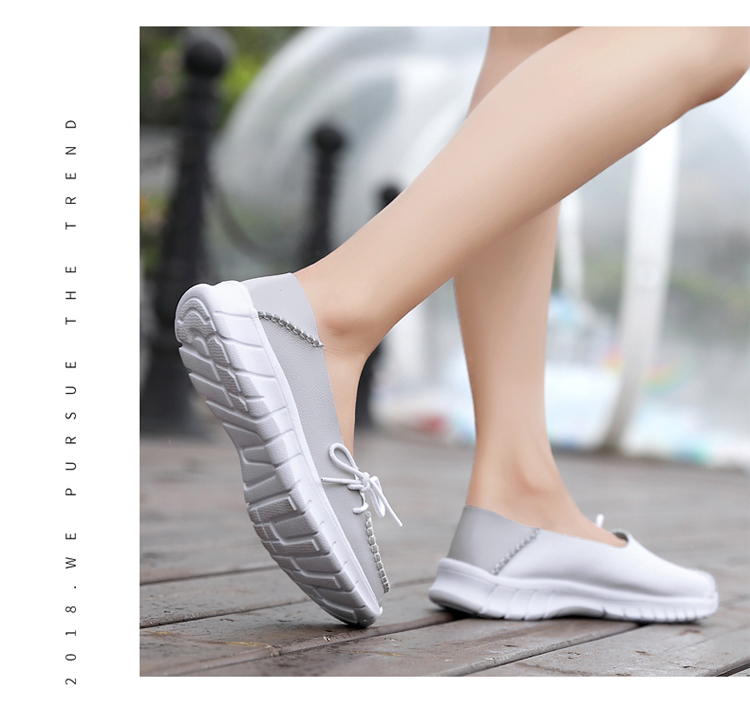 MiniQ Women Soft Leather Casual Shoes Flats High Quality Female Loafers Comfortable Slip On Shoes