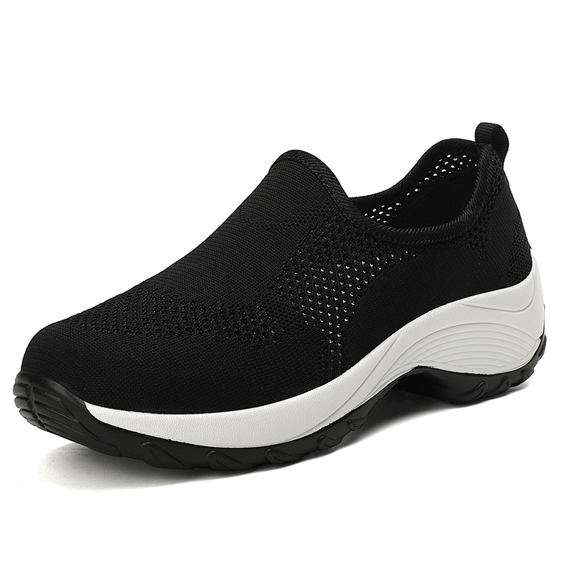 MiniQ Women Mesh Sport Sneakers Comfortable Slip On Sandals Flats Running Walking Shoes Soft Loafers