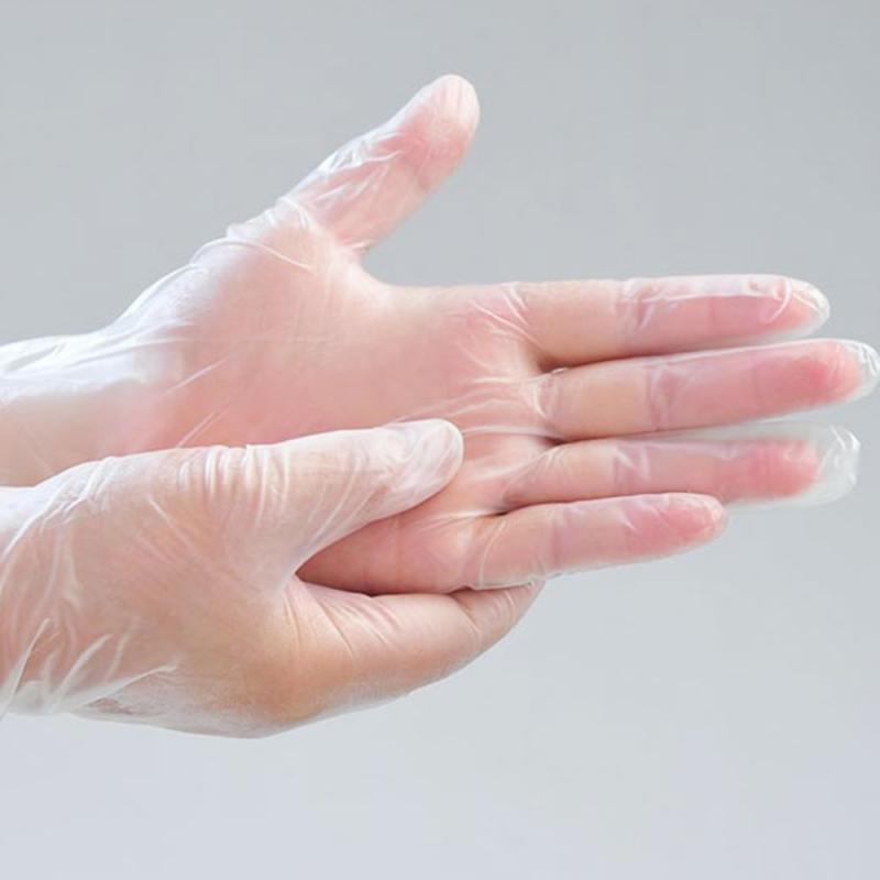 100 Pcs Transparent Disposable PVC Gloves Dishwashing/Kitchen/Medical/Latex/Rubber/Garden
